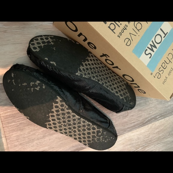 Toms sparkle black flats - Picture 3 of 3